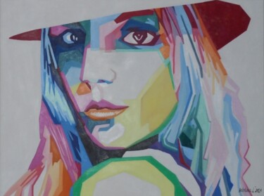 Peinture intitulée "Britney Spears pop-…" par Liubov Aristova, Œuvre d'art originale, Huile