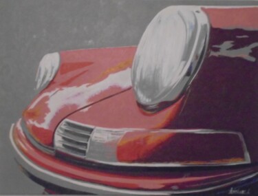 Schilderij getiteld "Porsche 912 pop-art" door Liubov Aristova, Origineel Kunstwerk, Olie