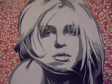 Peinture intitulée "Britney Spears" par Liubov Aristova, Œuvre d'art originale, Huile