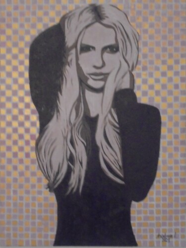 Painting titled "Britney Spears pop-…" by Liubov Aristova, Original Artwork, Oil