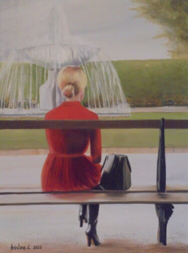 Painting titled "Loneliness" by Liubov Aristova, Original Artwork, Oil
