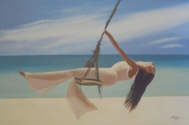 Painting titled "ENJOY IN PARADISE" by Liubov Aristova, Original Artwork, Oil