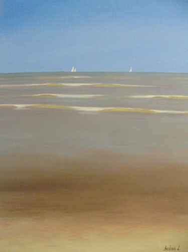Pintura intitulada "Noordzee 2" por Liubov Aristova, Obras de arte originais, Óleo