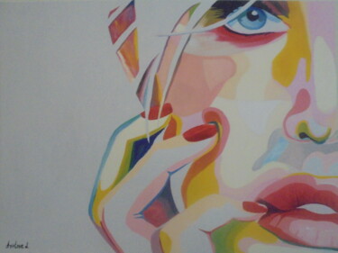 Картина под названием "Glitter 2 popart" - Liubov Aristova, Подлинное произведение искусства, Масло