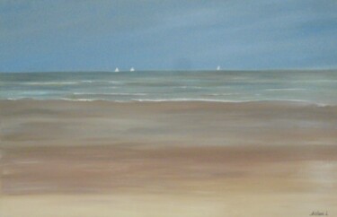 Painting titled "NOORDZEE 4" by Liubov Aristova, Original Artwork, Oil