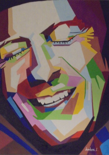 Malarstwo zatytułowany „Bruce Willis Popart” autorstwa Liubov Aristova, Oryginalna praca, Olej