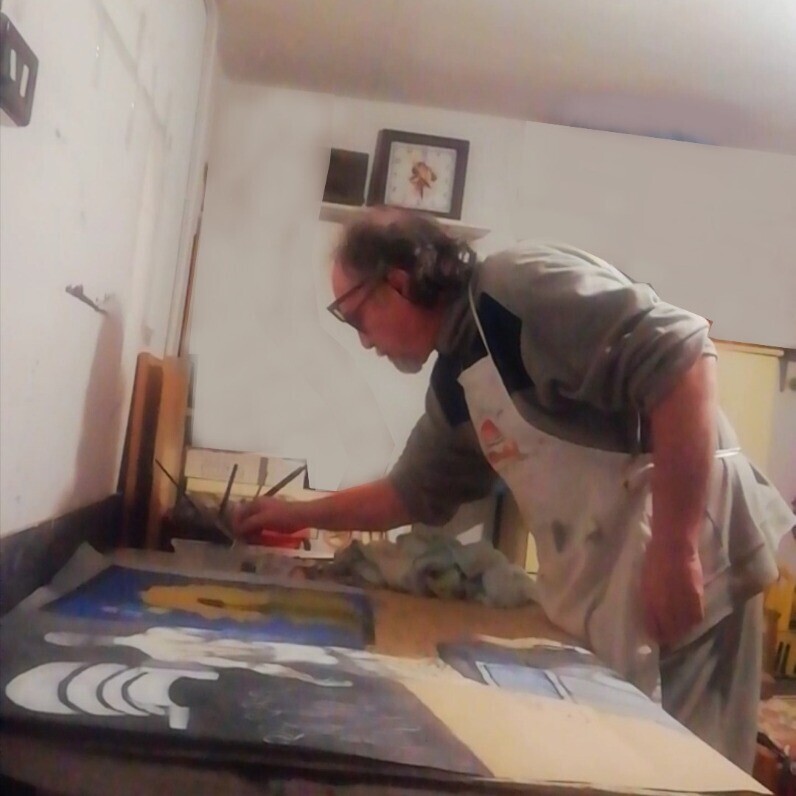 Giuseppe Taibi - El artista trabajando