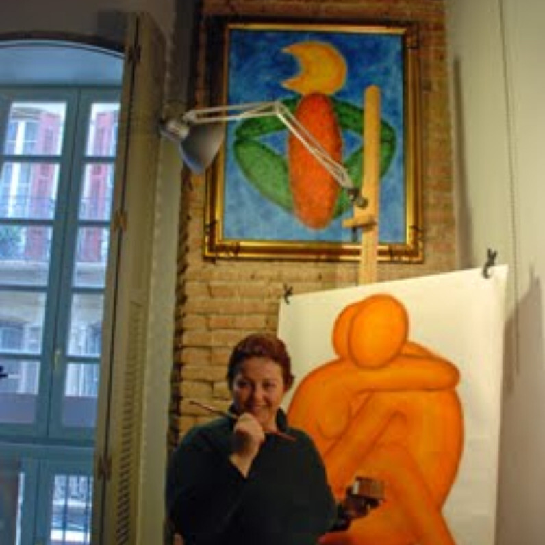 Adela Casado Cano - De kunstenaar aan het werk