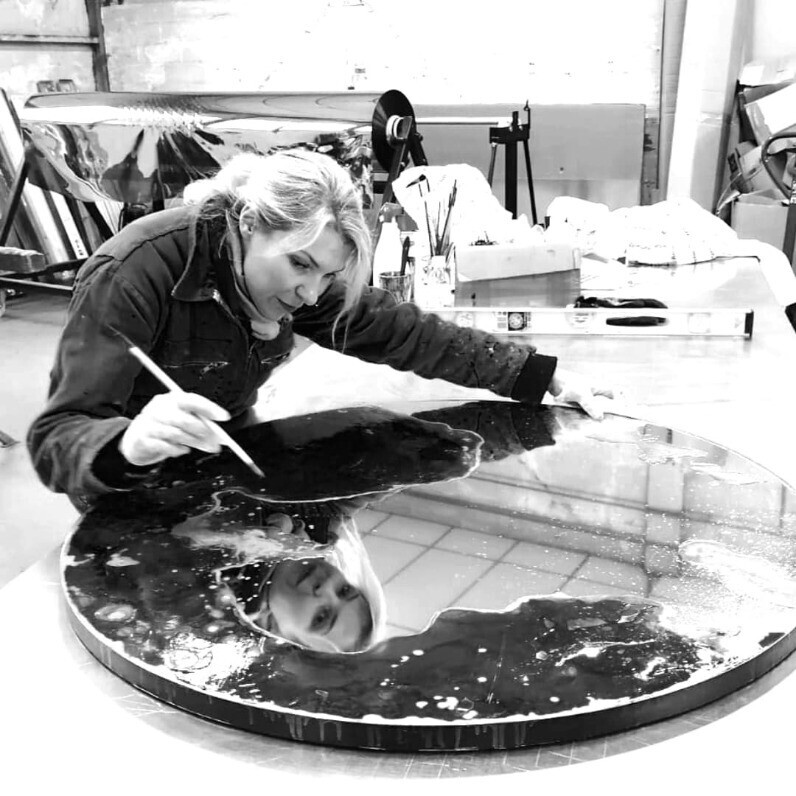 Adélaïde Andreu Leferme - L'artiste au travail