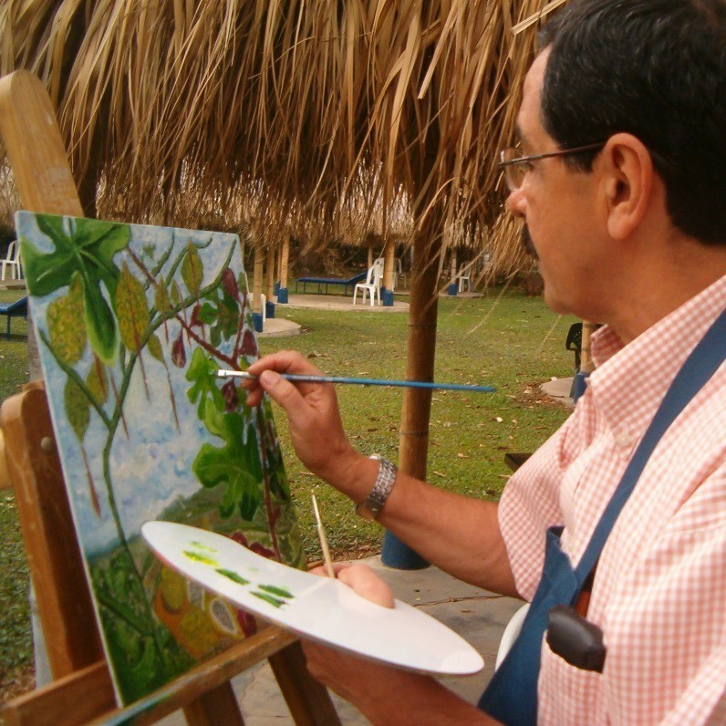Adolfo Escobar - L'artista al lavoro