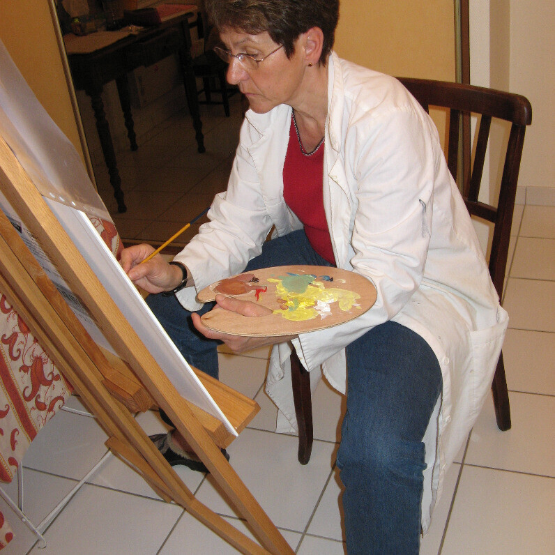 Agnes Rolin - The artist at work