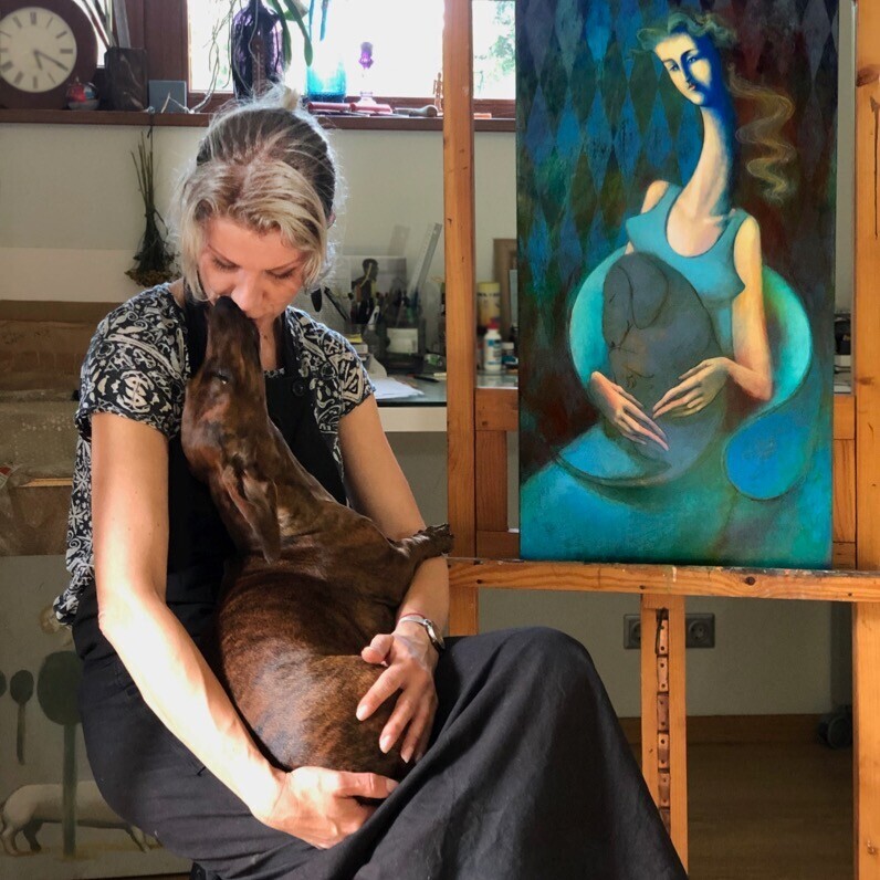 Agnese Kurzemniece - The artist at work