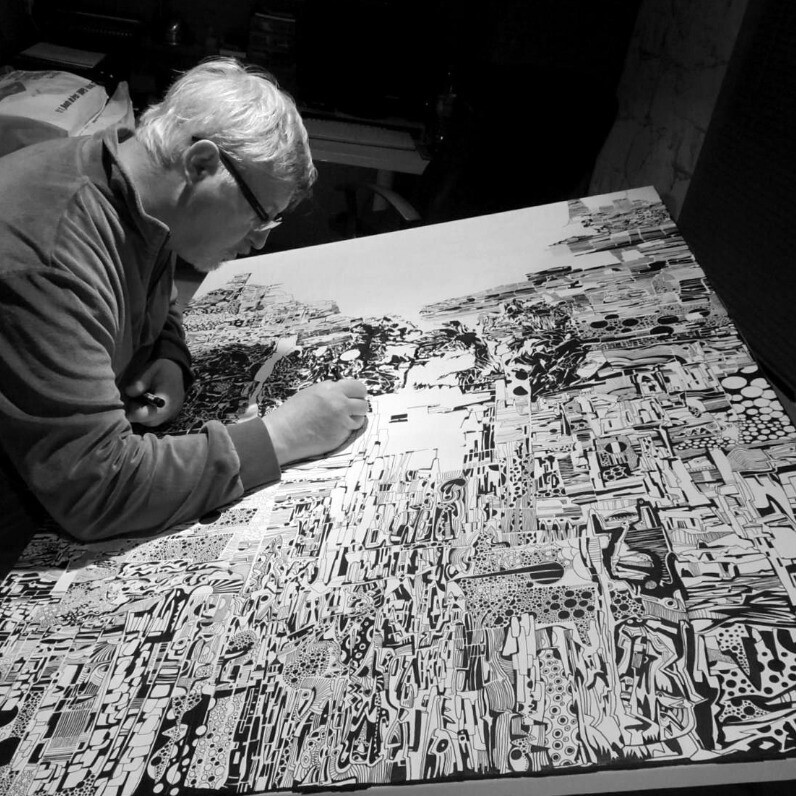 Alain Carpentier - The artist at work