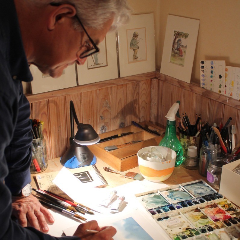 Alain Devienne - The artist at work