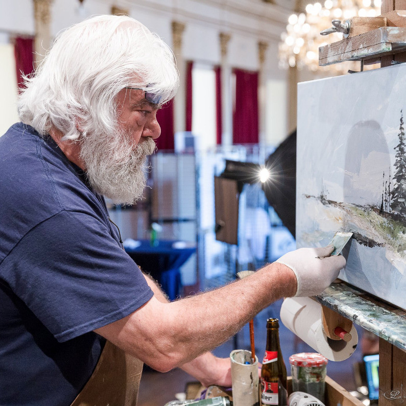 Albert Faniel - El artista trabajando