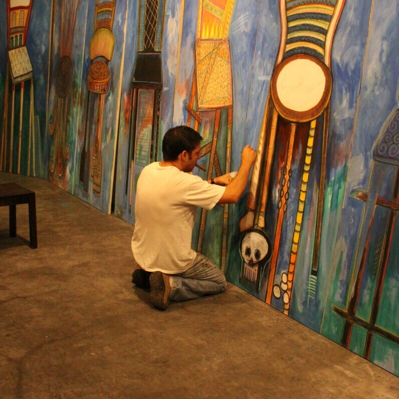 Alejandro Alexis García Núñez - El artista trabajando