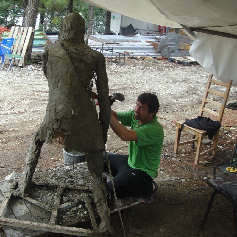 Aleksandr Stepanov - De kunstenaar aan het werk