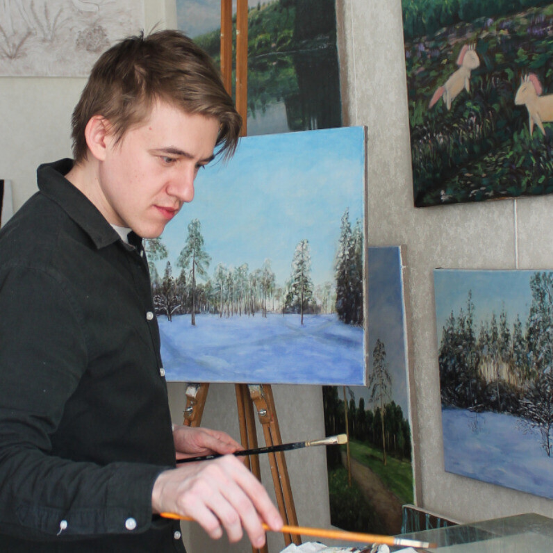 Alexey Beregovoy - The artist at work