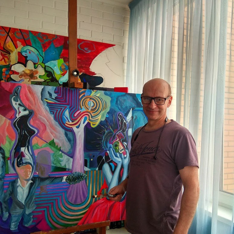 Aleksey Savolsky - The artist at work