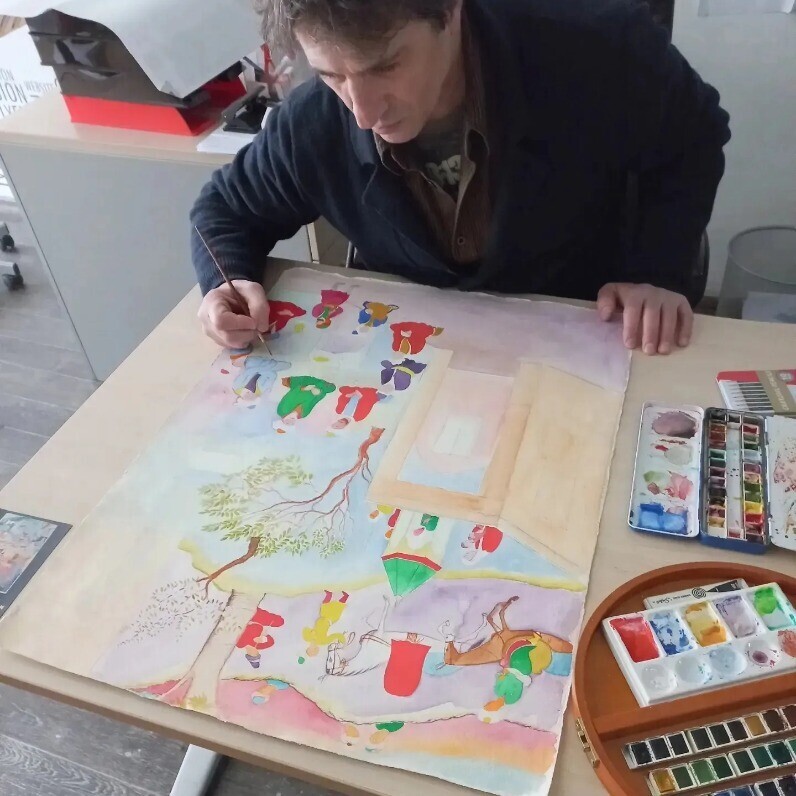 Ali Seyran İManzade - The artist at work