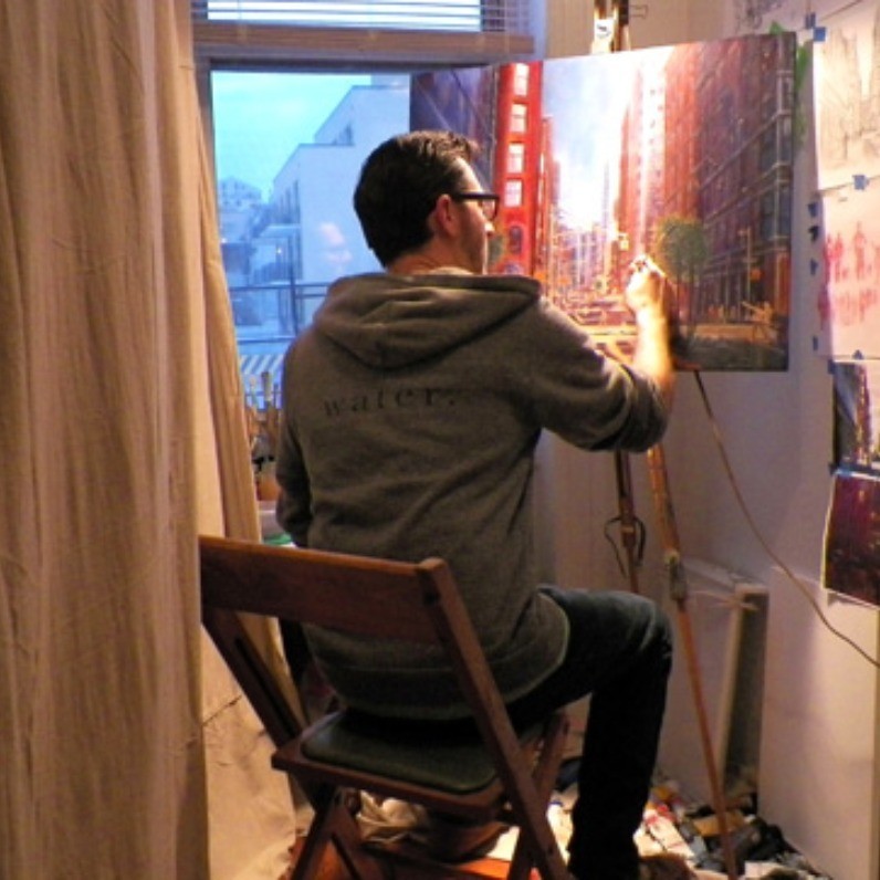 Allan Linder - The artist at work