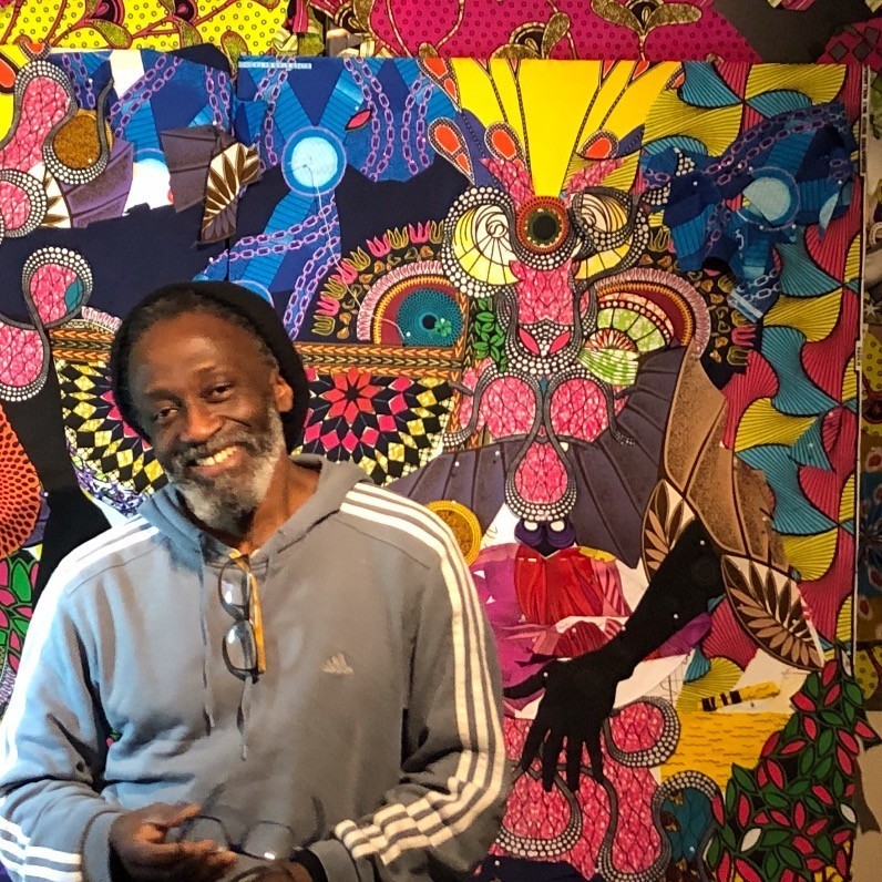 Kwame Akpokavi - The artist at work