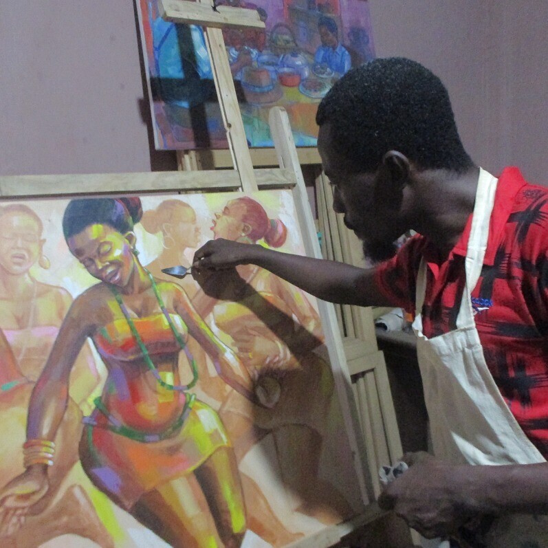 Amakai Quaye - The artist at work
