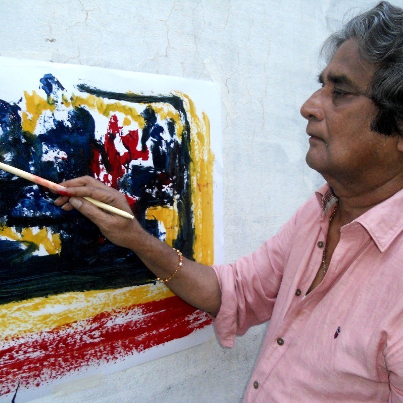 Anandswaroop Manchiraju - The artist at work