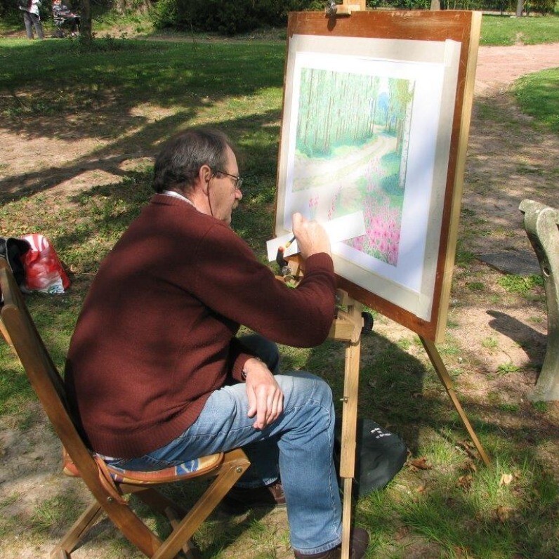 Andre Rollet - The artist at work