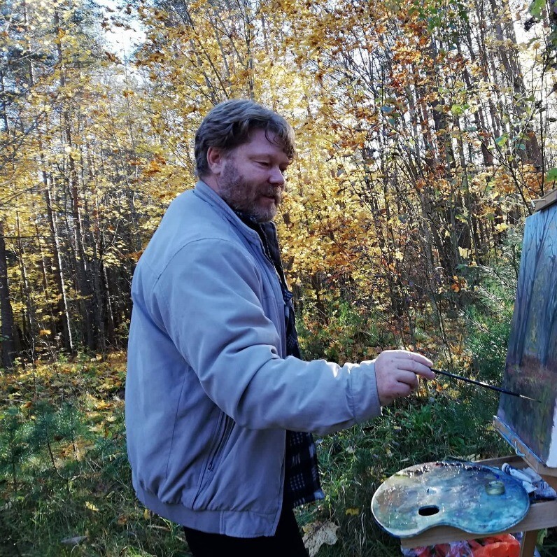 Andrej Denisenko - L'artiste au travail