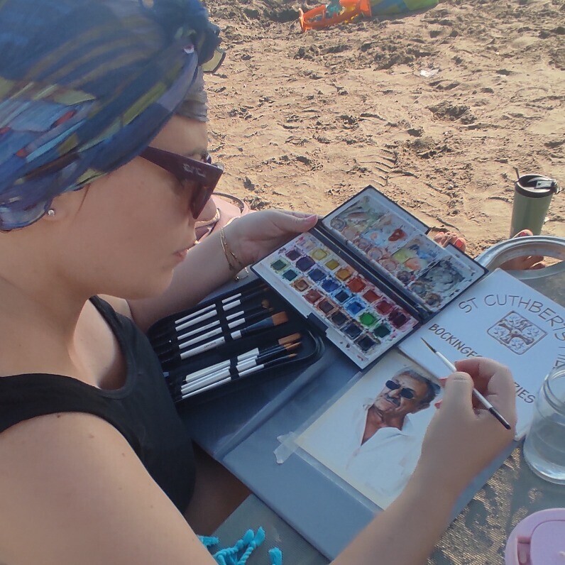 Andromachi Giannopoulou - The artist at work