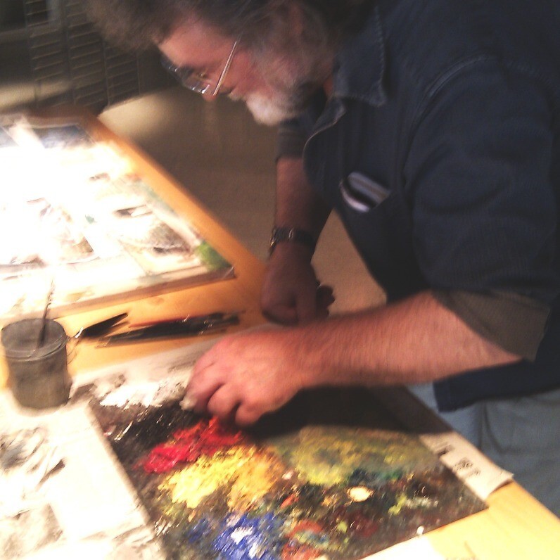 Andy Hudson - The artist at work