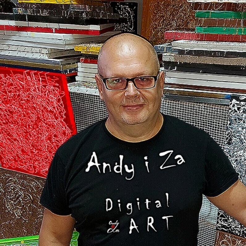 Andy Za - The artist at work