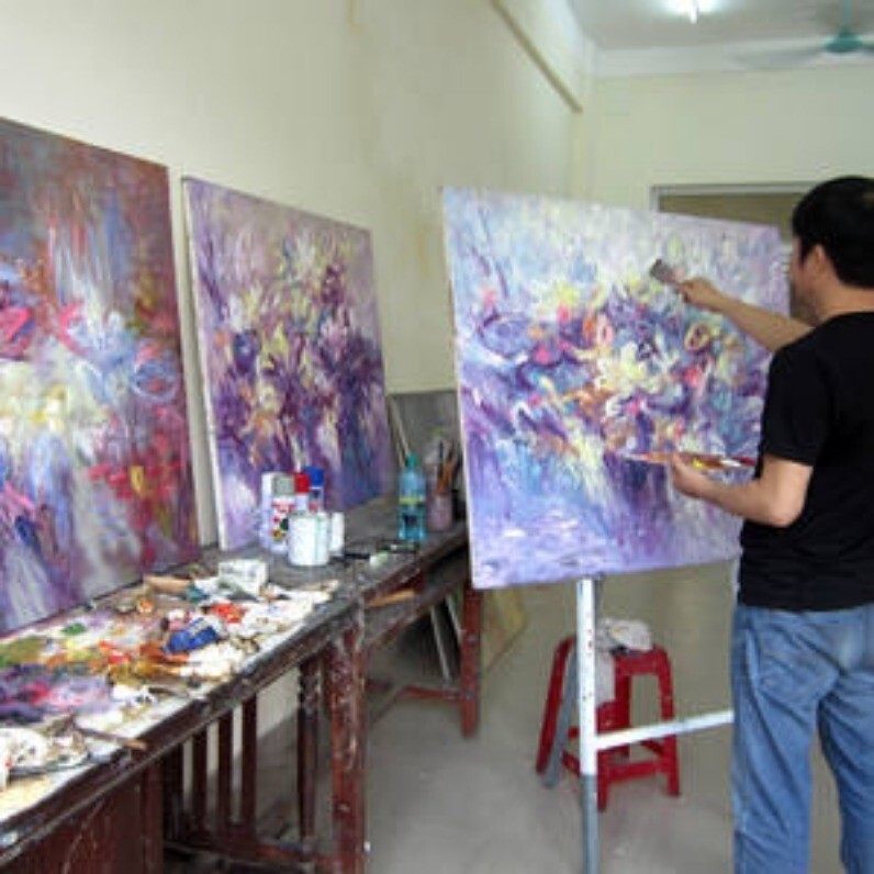 Anh  Tuan Le - The artist at work