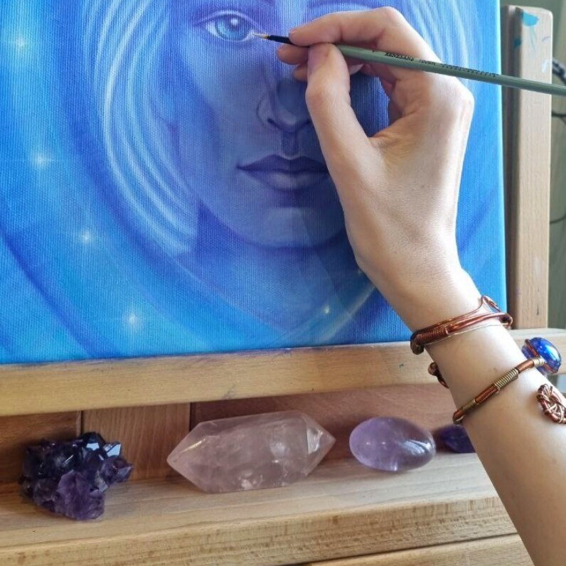 Anna Gorlight - The artist at work