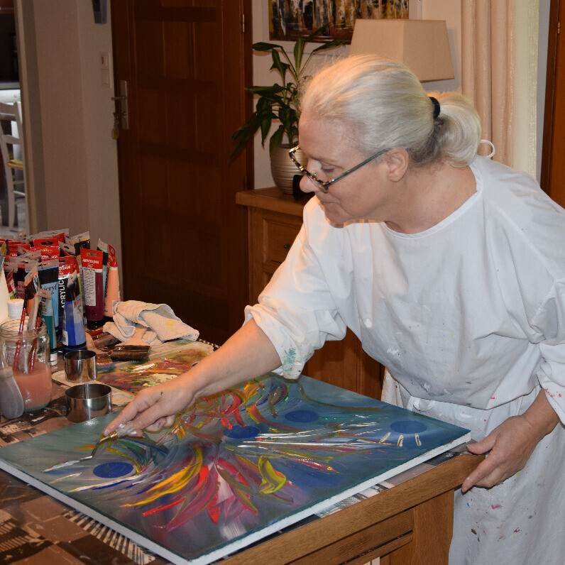 Anne Marie Palaze - L'artiste au travail