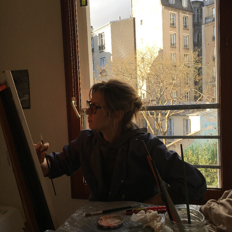 Annie Briançon Marjollet - L'artiste au travail