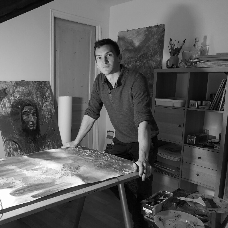 Arnaud Martin Artiste Peintre - L'artiste au travail