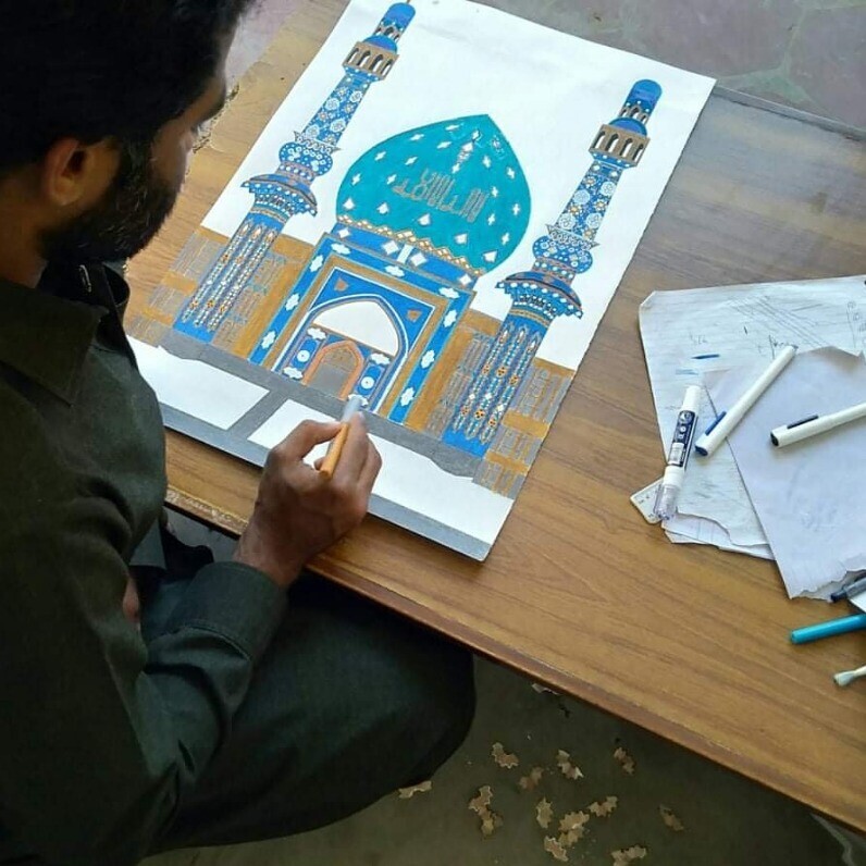 Art Abrar Abbas - The artist at work