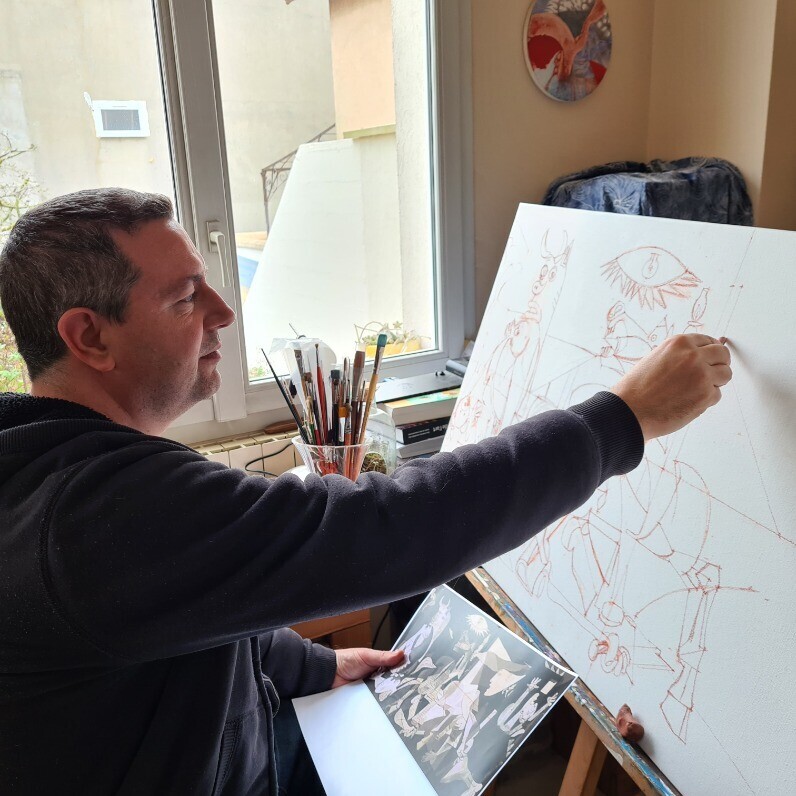 Sebastien Devore (Art-bracadabrac) - The artist at work