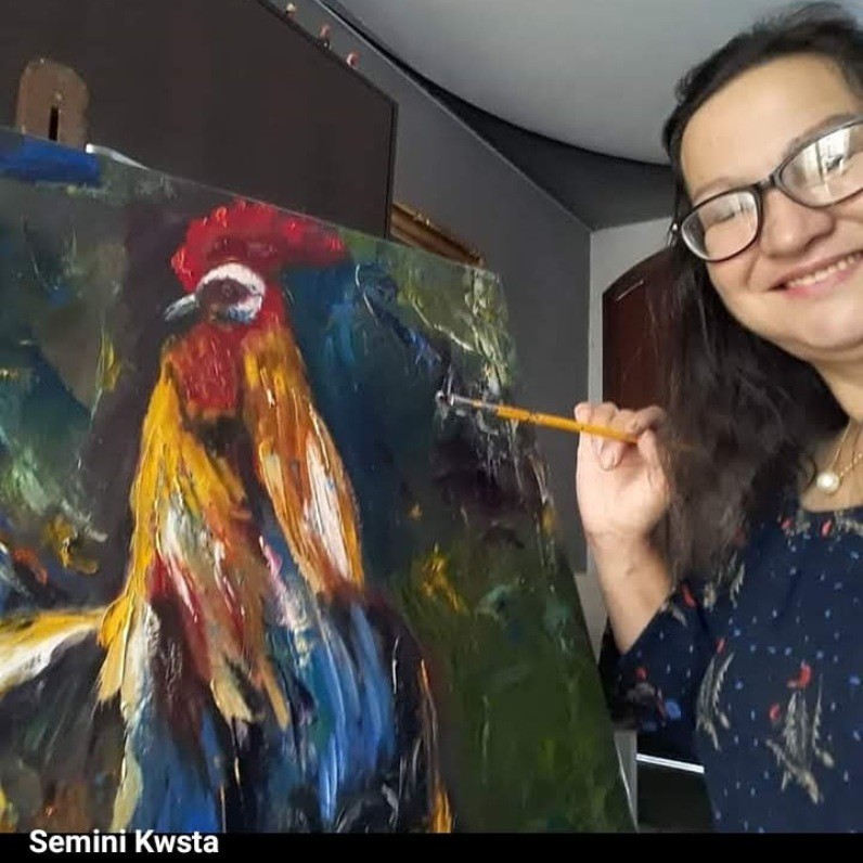 Semini Kwsta - O artista no trabalho