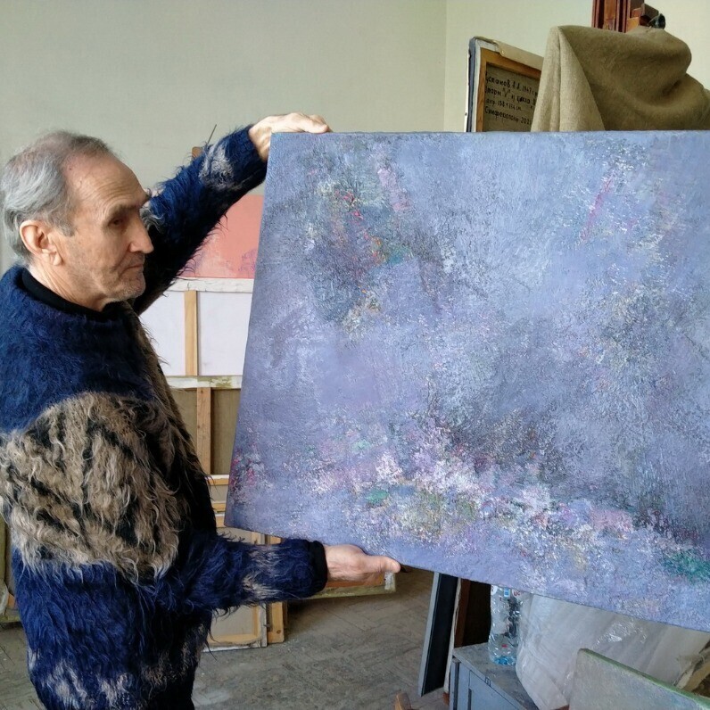 Arsen Abrarovich Rustamov - De kunstenaar aan het werk