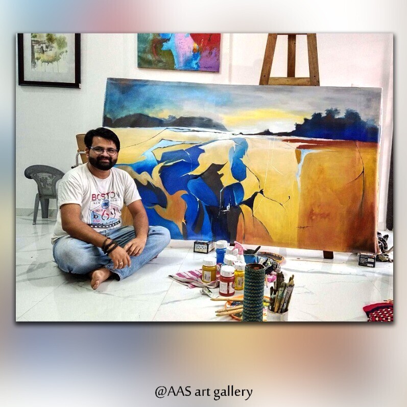 Avinash Pise - The artist at work