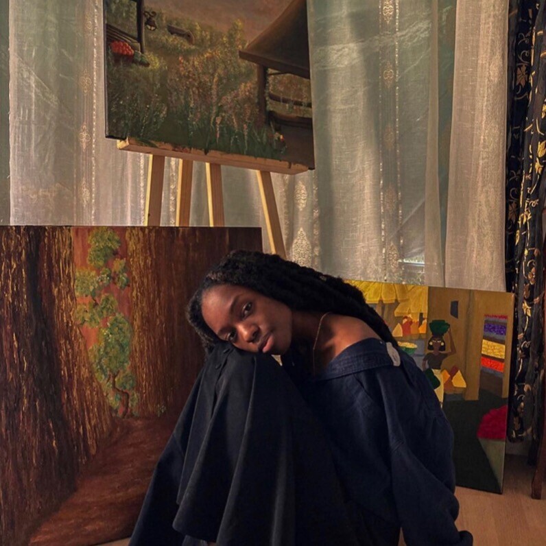 Aziza Siankam - L'artista al lavoro