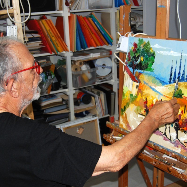 Bernard Lamonerie - L'artiste au travail