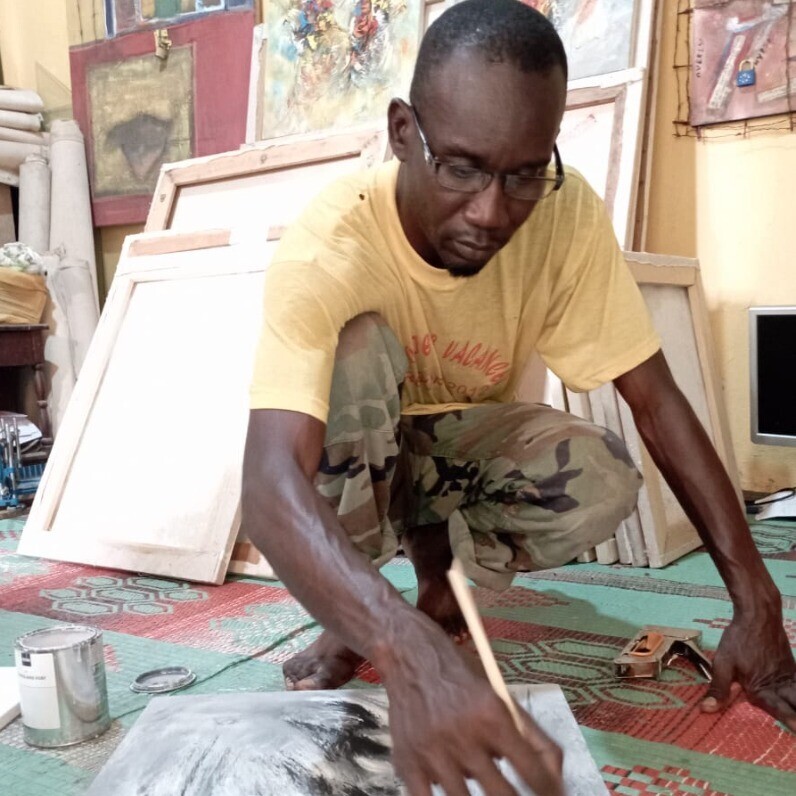Babacar Niang - L'artista al lavoro
