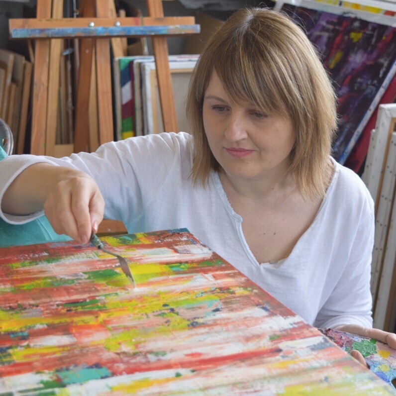 Barbara Wykrota - Artysta przy pracy