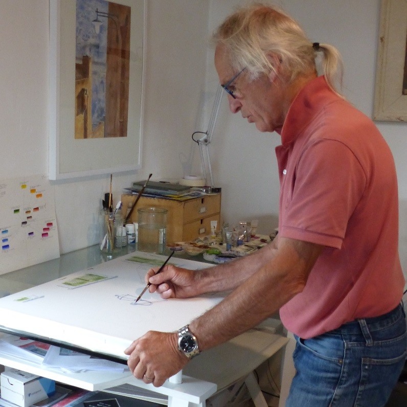 Bernard Camborde - El artista trabajando