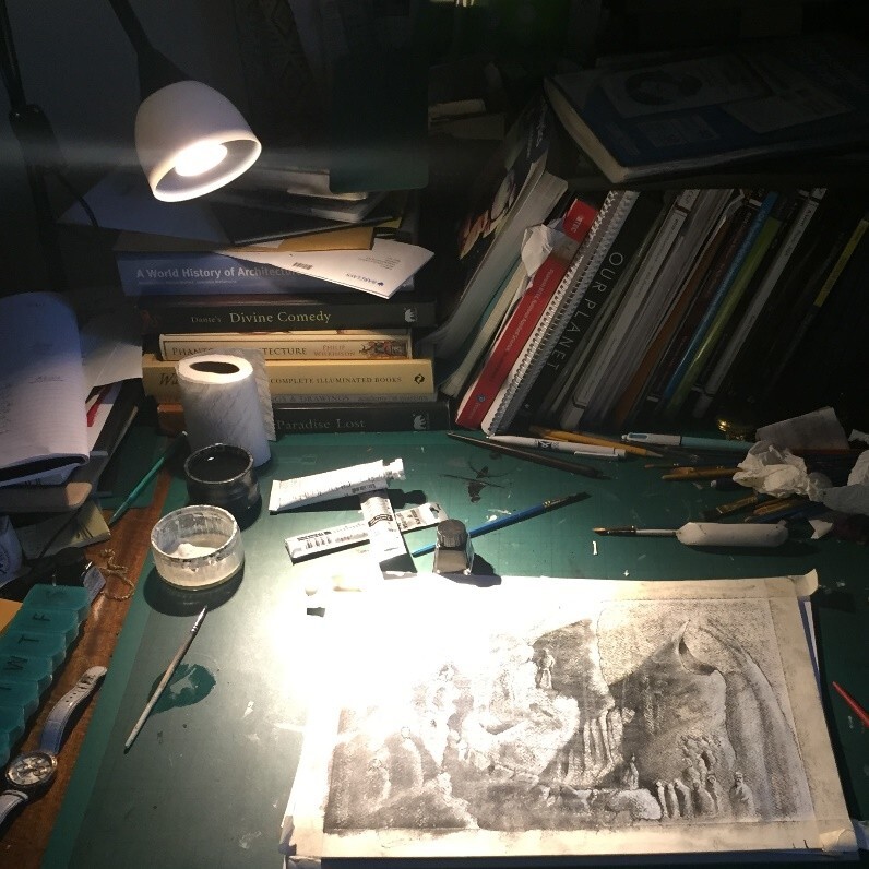 Benedict Doug - The artist at work