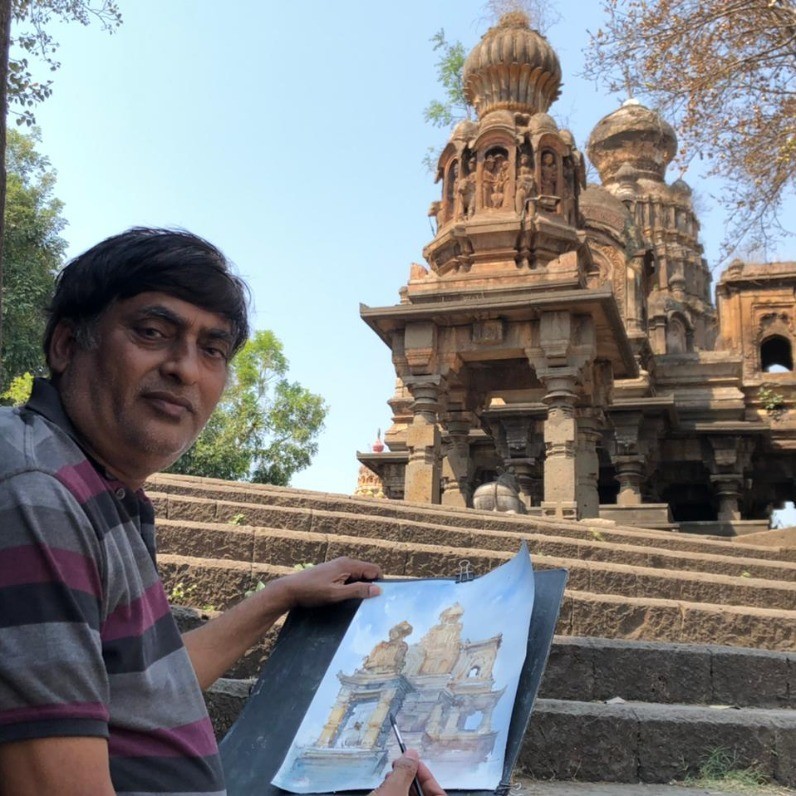 Milind Bhanji - The artist at work